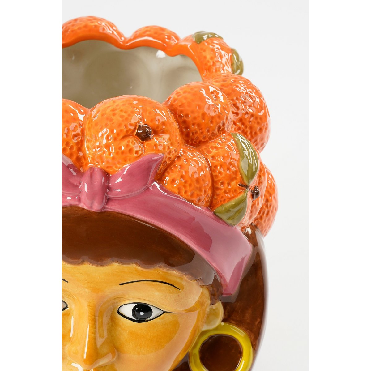 Blumentopf in Funny Orange