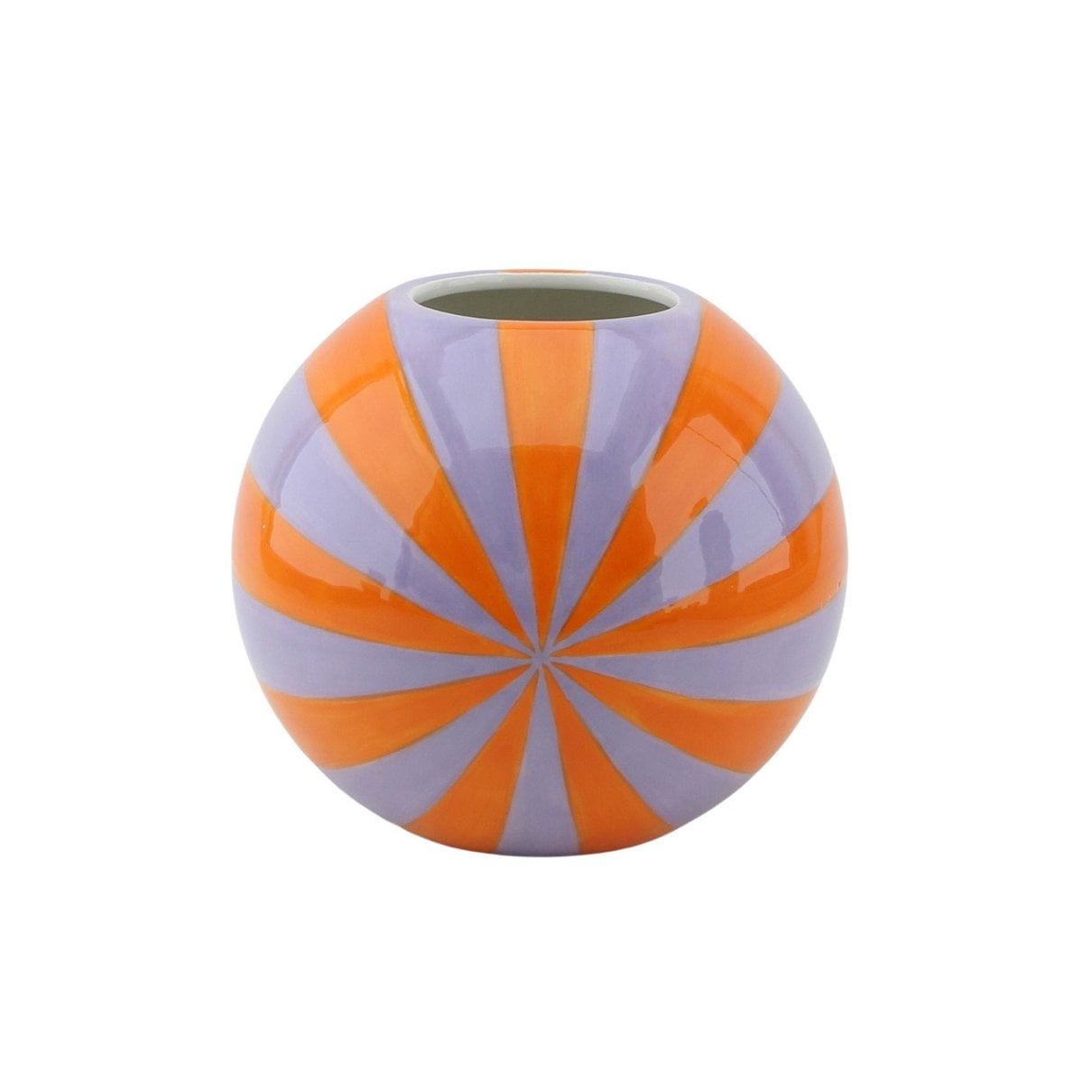 Vase - Blumenvase Wirbel - Orange/Lila - 20x20x20cm