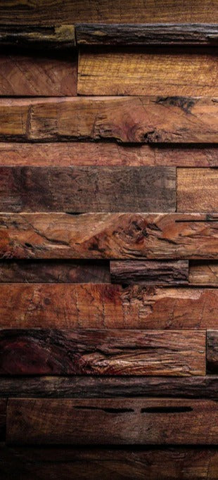 Duschrückwand - Dunkle Holztextur