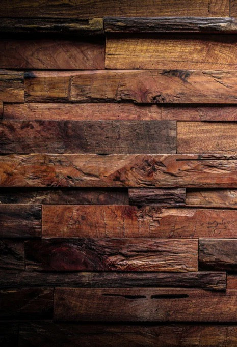 Duschrückwand - Dunkle Holztextur