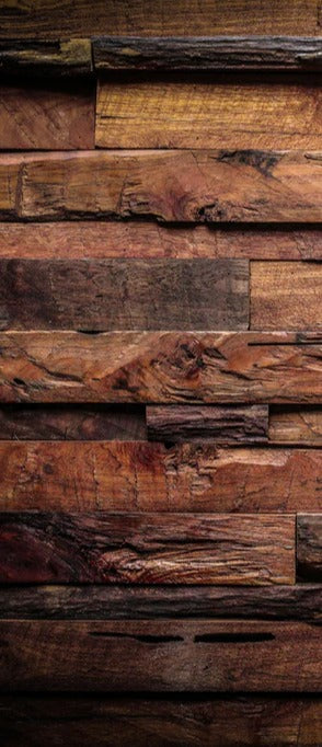 Duschrückwand - Dunkle Holztextur