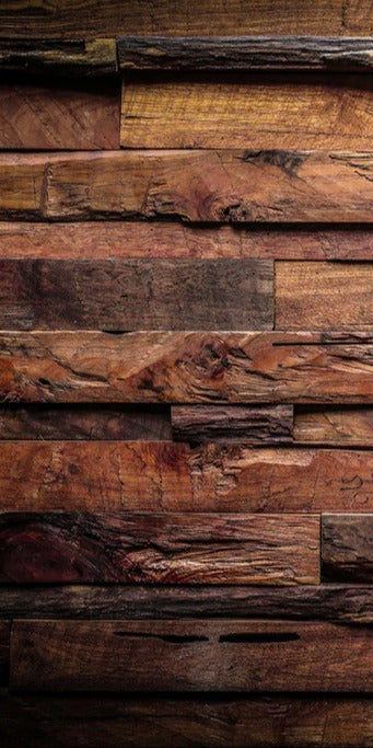 Duschrückwand - Dunkle Holztextur