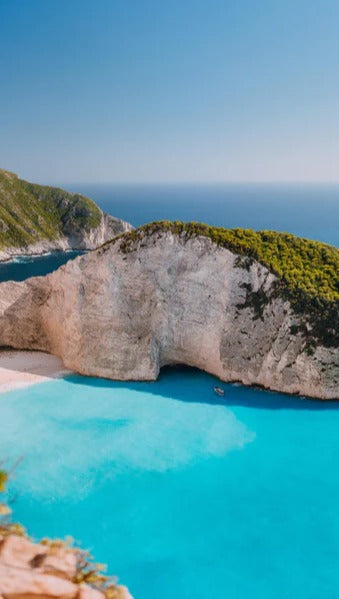 Duschrückwand - Der Strand von Navagio - Griechenland