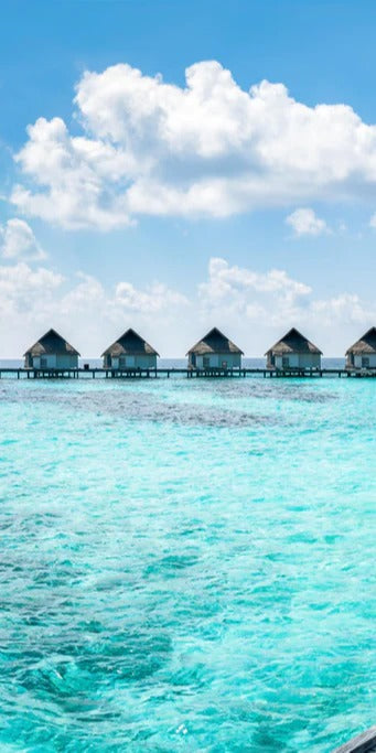 Duschrückwand - Malediven Wasser-Hotel
