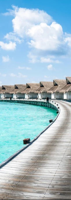 Duschrückwand - Malediven Wasser-Hotel