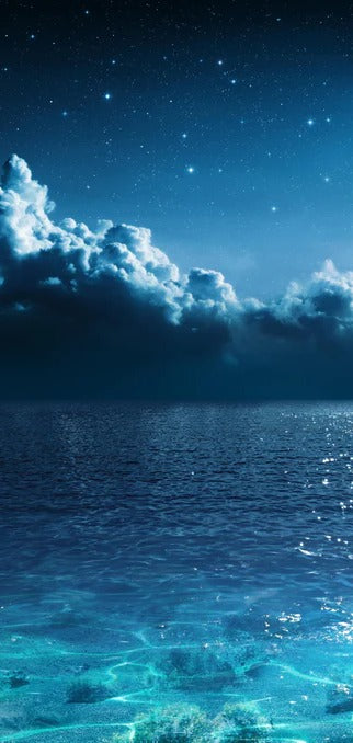 Duschrückwand - Romantischer Mond - magische Nacht