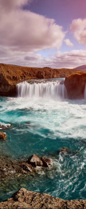 Duschrückwand - Panorama des Goldenen Rings von Island - Vintage
