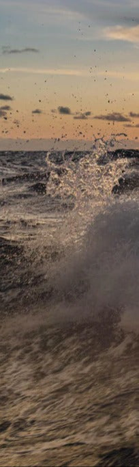 Duschrückwand - Kleine Windwelle bei Sonnenuntergang