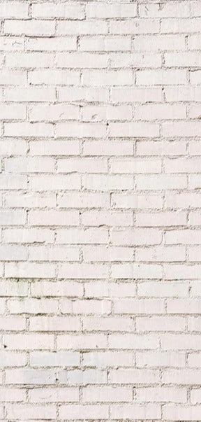 Duschrückwand - Weiß gestrichene Ziegelwand