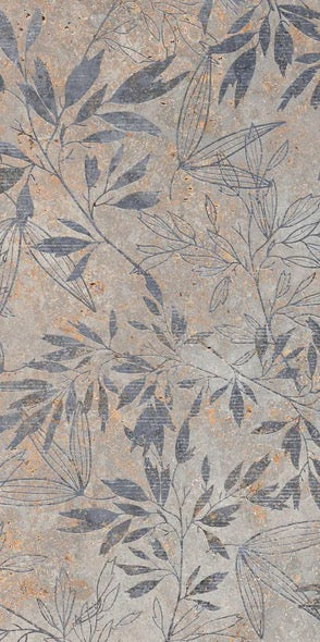 Duschrückwand - Blumen auf alten weißen Wandhintergrund