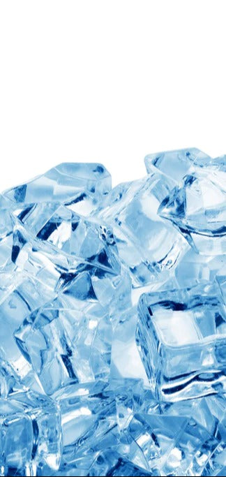 Duschrückwand - Blau kristallklarer Eiswürfel