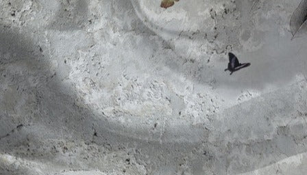 Duschrückwand - Blumenstrauß abgebildet auf Beton