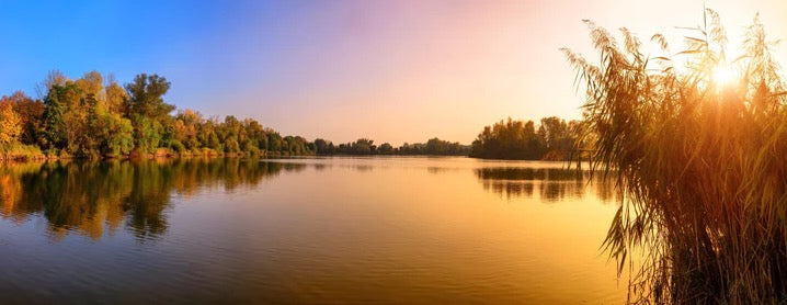 Küchenrückwand - Sonnenuntergang am See