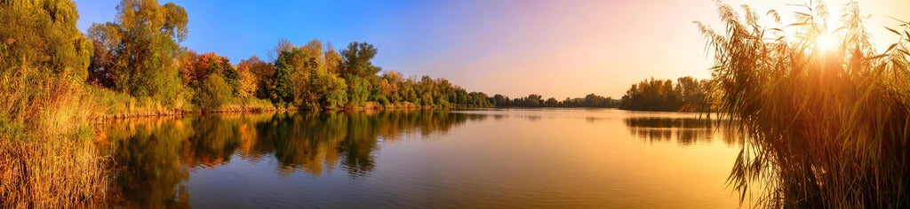 Küchenrückwand - Sonnenuntergang am See