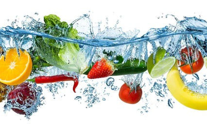 Küchenrückwand - Obst & Gemüse im Wasser