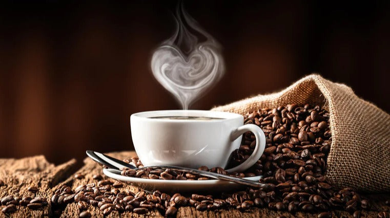 Küchenrückwand - Kaffeetasse mit herzförmigem Dampf