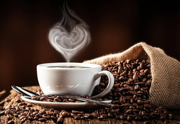 Küchenrückwand - Kaffeetasse mit herzförmigem Dampf