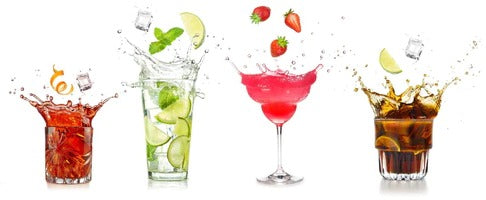 Küchenrückwand - Spritzende Cocktails