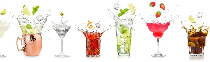 Küchenrückwand - Spritzende Cocktails