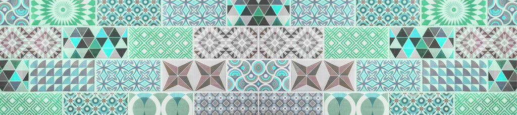 Küchenrückwand - Vintage geometrisch Mosaik