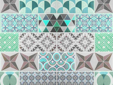 Küchenrückwand - Vintage geometrisch Mosaik