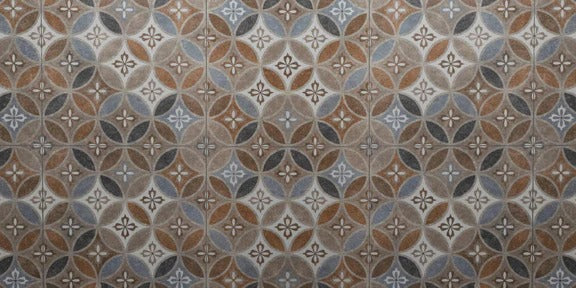 Küchenrückwand - Braun-Beiges Vintage Mosaik