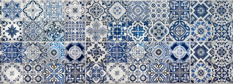 Küchenrückwand - Blaue portugiesische Azulejo-Fliesen