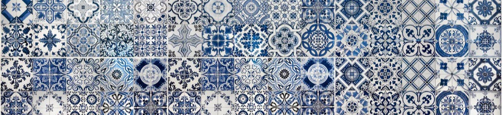 Küchenrückwand - Blaue portugiesische Azulejo-Fliesen