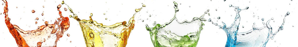 Küchenrückwand - Spritziges buntes Wasser