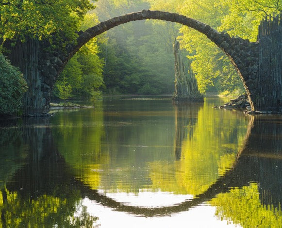 Küchenrückwand - Blühende Rhododendren - Park in Kromlau