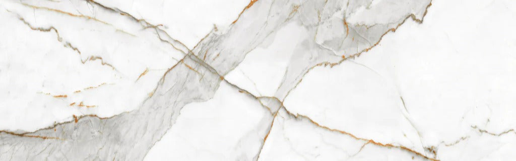 Küchenrückwand - Moderner Weiß-Grauer Marmor