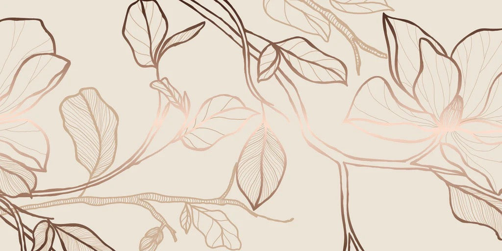 Küchenrückwand - Kupferfarbene Blüten