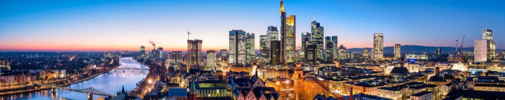 Küchenrückwand - Frankfurt Skyline Dämmerung 2