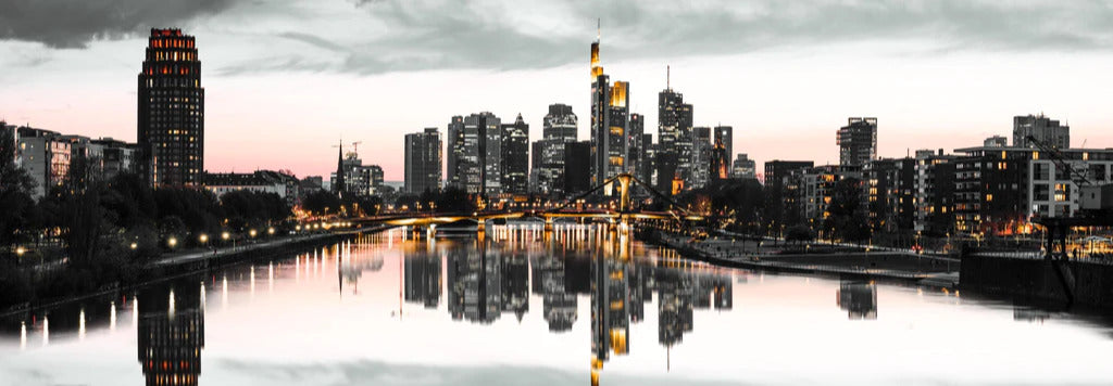 Küchenrückwand - Frankfur Skyline Black & White