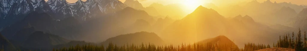 Küchenrückwand - Berge im Sonnenuntergang