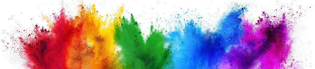 Küchenrückwand - Explosion von buntem Pulver