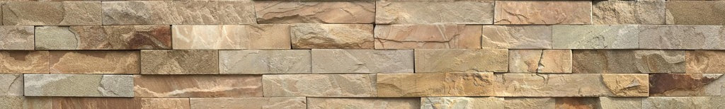 Küchenrückwand - Streifiges Steinwandmuster