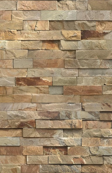 Küchenrückwand - Streifiges Steinwandmuster