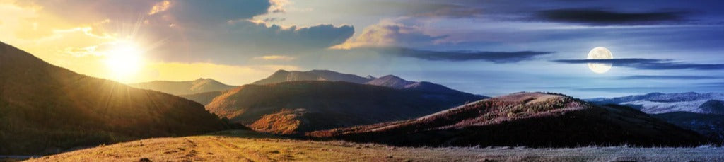 Küchenrückwand - Wunderschönes Panorama eines Bergkamms