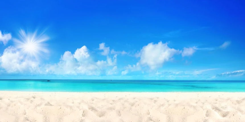 Küchenrückwand - Wunderschöner Strand mit hellem Sand