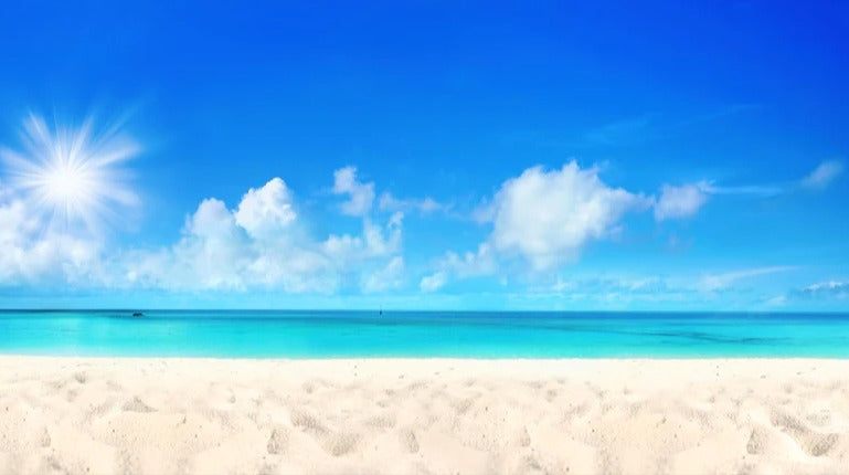 Küchenrückwand - Wunderschöner Strand mit hellem Sand