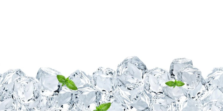 Küchenrückwand - Eiswürfel mit einem hauch Minze
