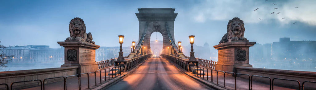 Küchenrückwand - Kettenbrücke Panorama in Budapest