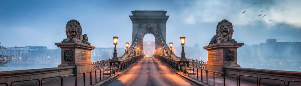 Küchenrückwand - Kettenbrücke Panorama in Budapest