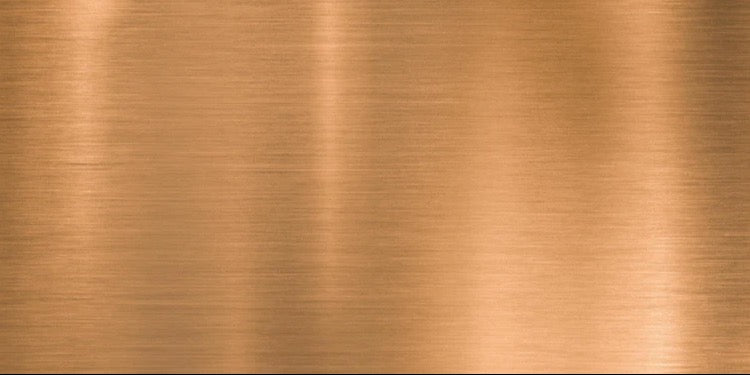 Küchenrückwand - Metallische Kupferplatte