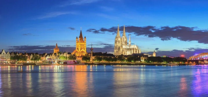 Küchenrückwand - Kölner Skyline - Nachts