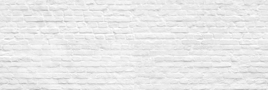 Küchenrückwand - Weiße nahtlose Backsteinmauer