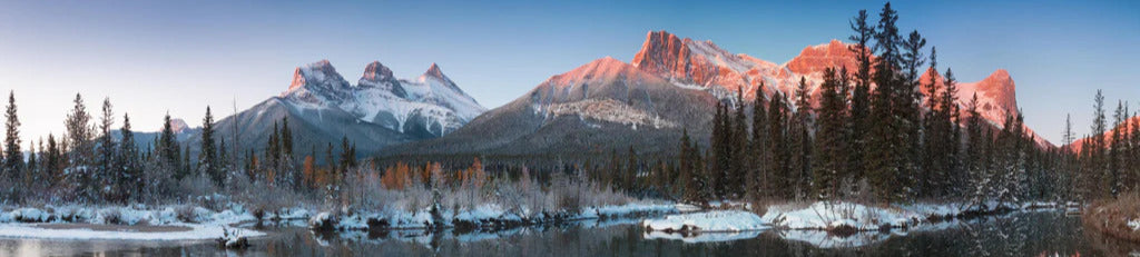 Küchenrückwand - Perfektes Spiegelbild der Drei-Schwestern-Gipfel