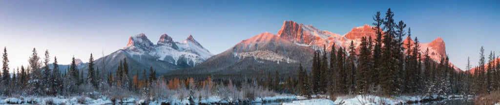 Küchenrückwand - Perfektes Spiegelbild der Drei-Schwestern-Gipfel
