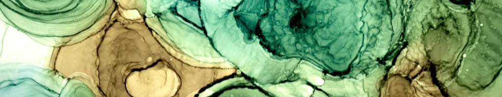 Küchenrückwand - Abstrakte Ocker grüne Kreise